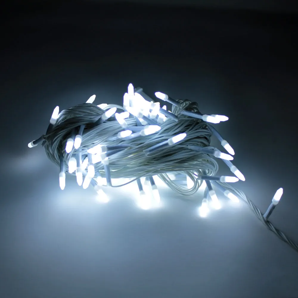 100 LED String Light with Connector - White