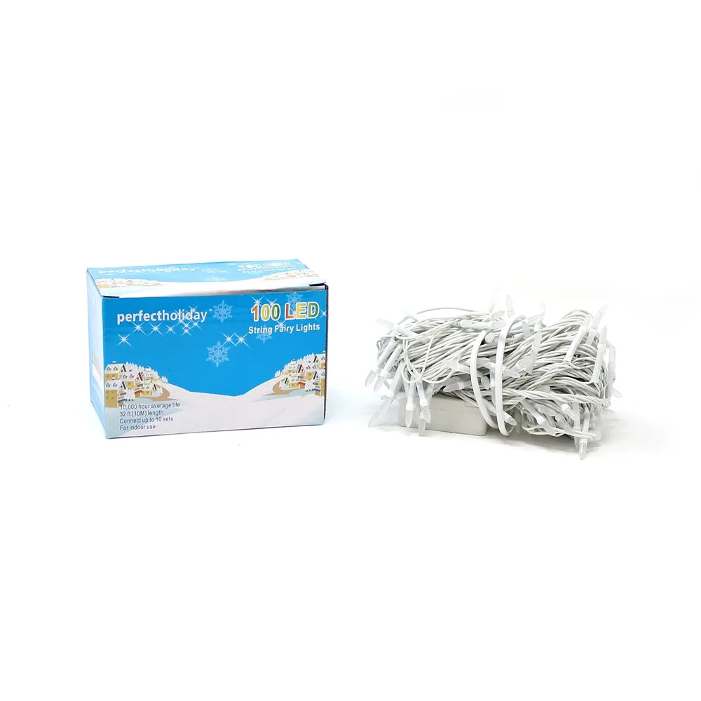 100 LED String Light with Connector - White