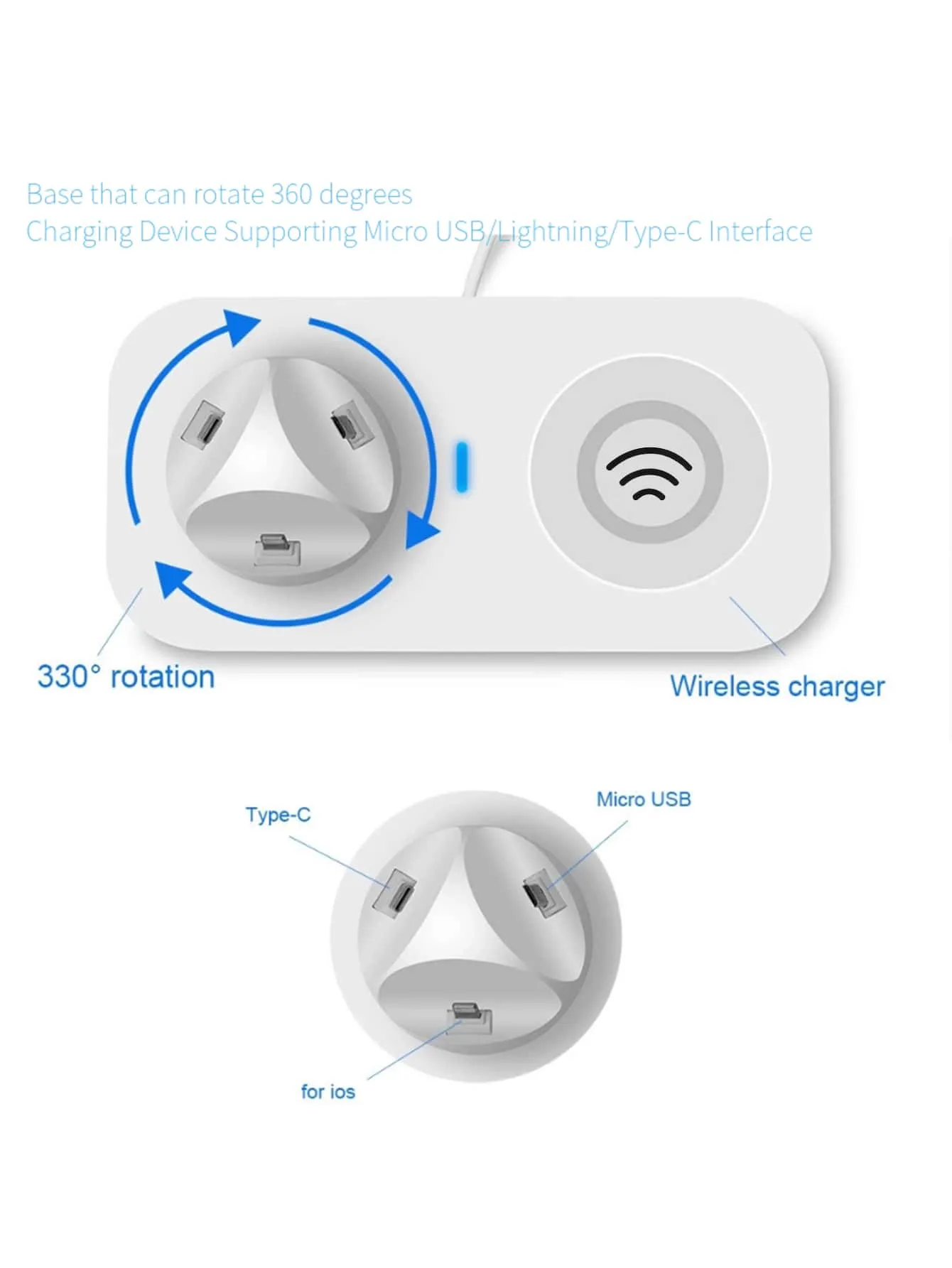 10W 3 In 1 Wireless Charger