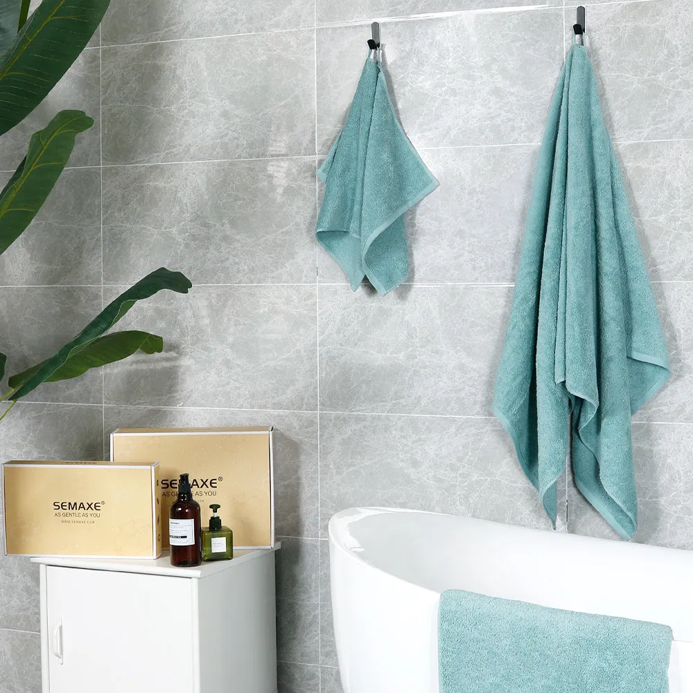 12-piece Combed Cotton Hand Towel Set, Solid Color, Hanging Loop & Lifecycle Label