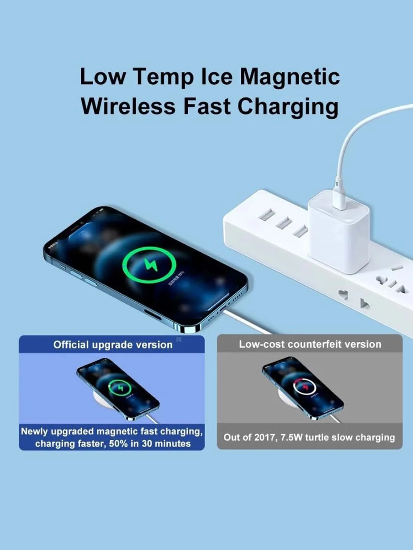 1pc 15W Wireless Charger Compatible With iPhone 12/13