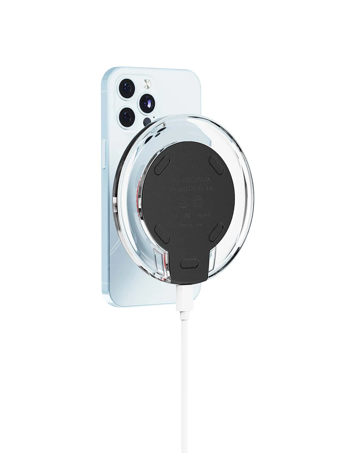 1pc 5W Desktop Wireless Charger With Light