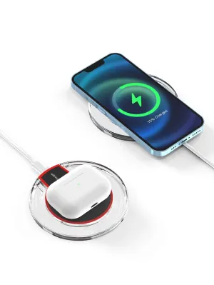 1pc 5W Desktop Wireless Charger With Light