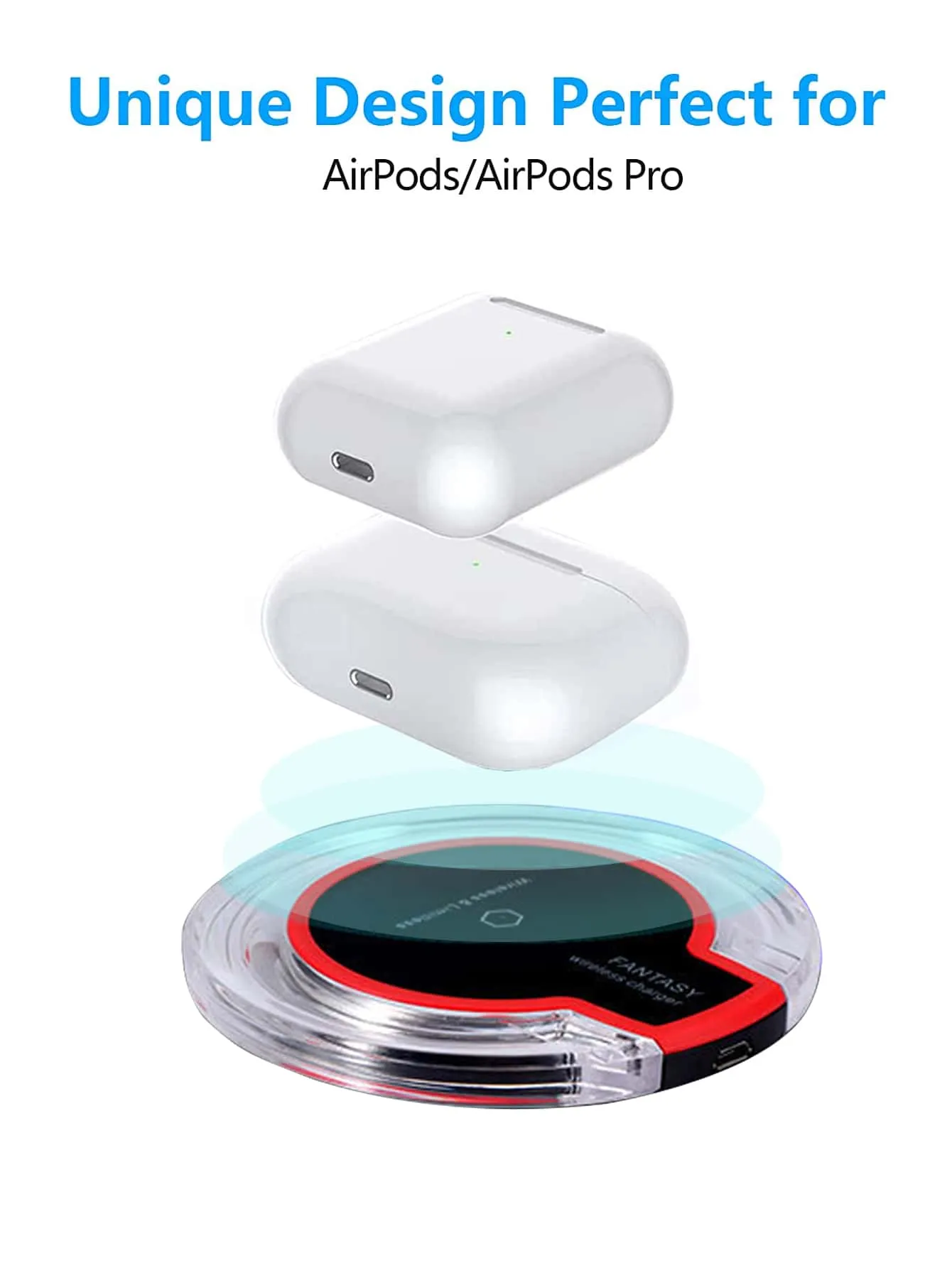 1pc 5W Desktop Wireless Charger With Light