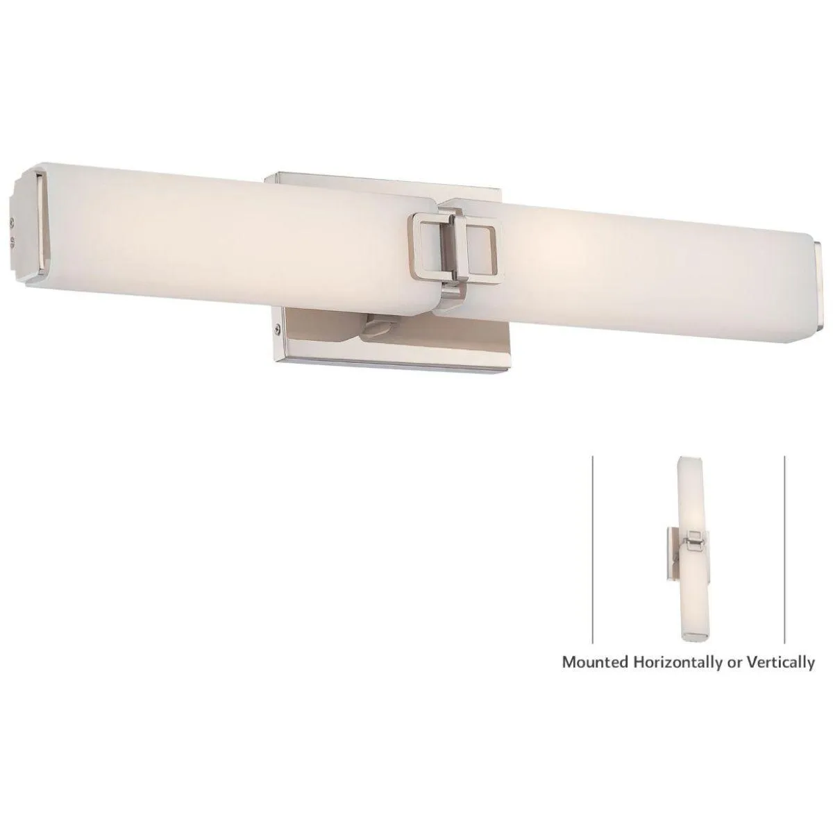 2 Lights 25 in.LED Bath Bar Polished Nickel finish