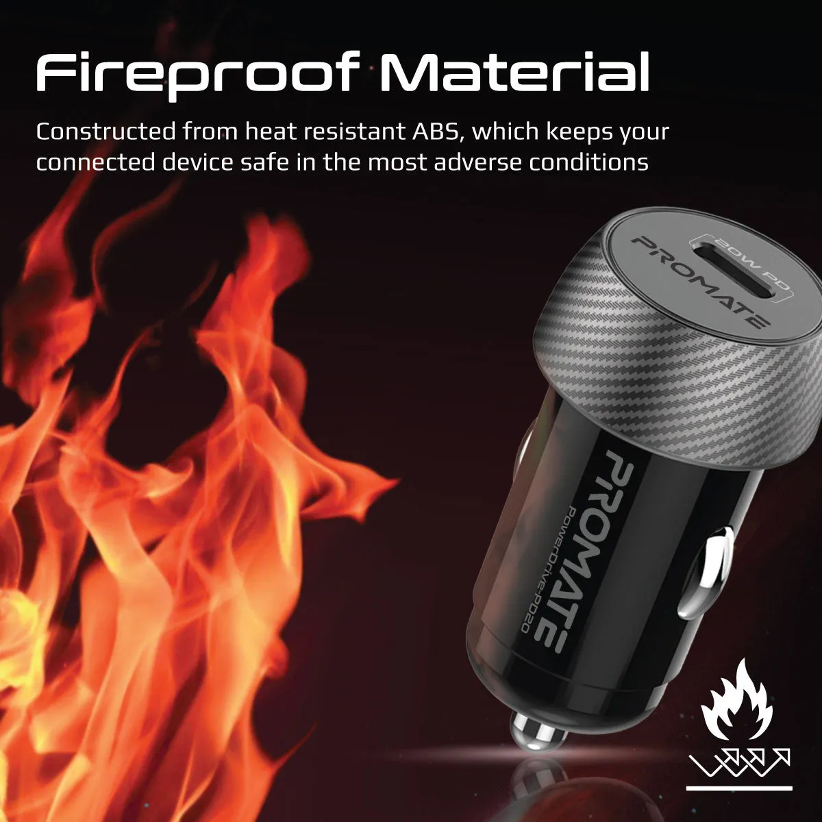 20W Mini Car Charger with Power Delivery