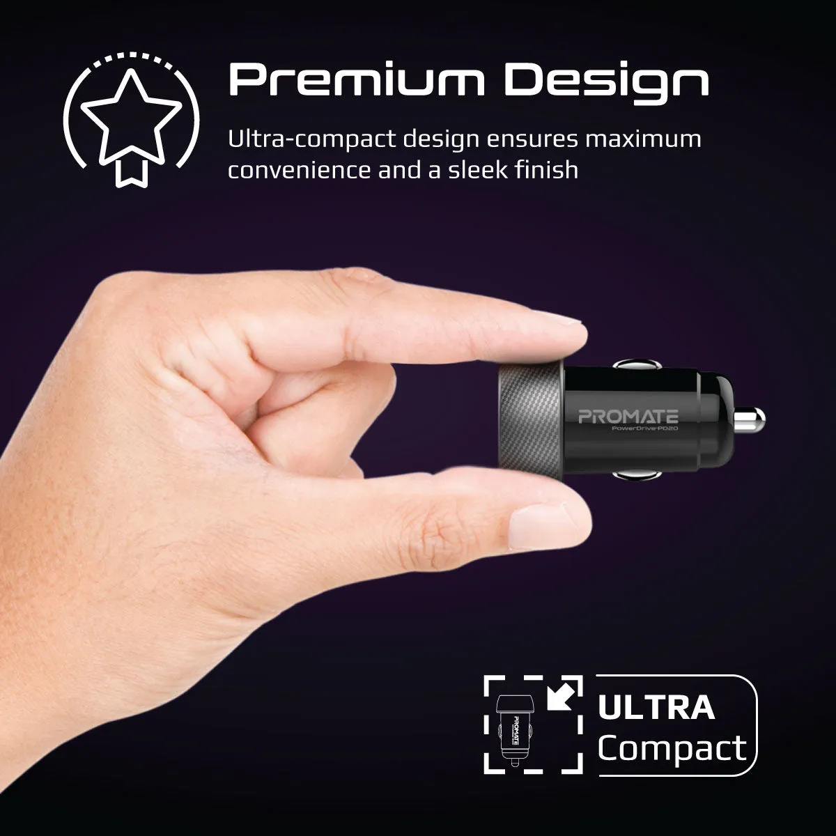 20W Mini Car Charger with Power Delivery