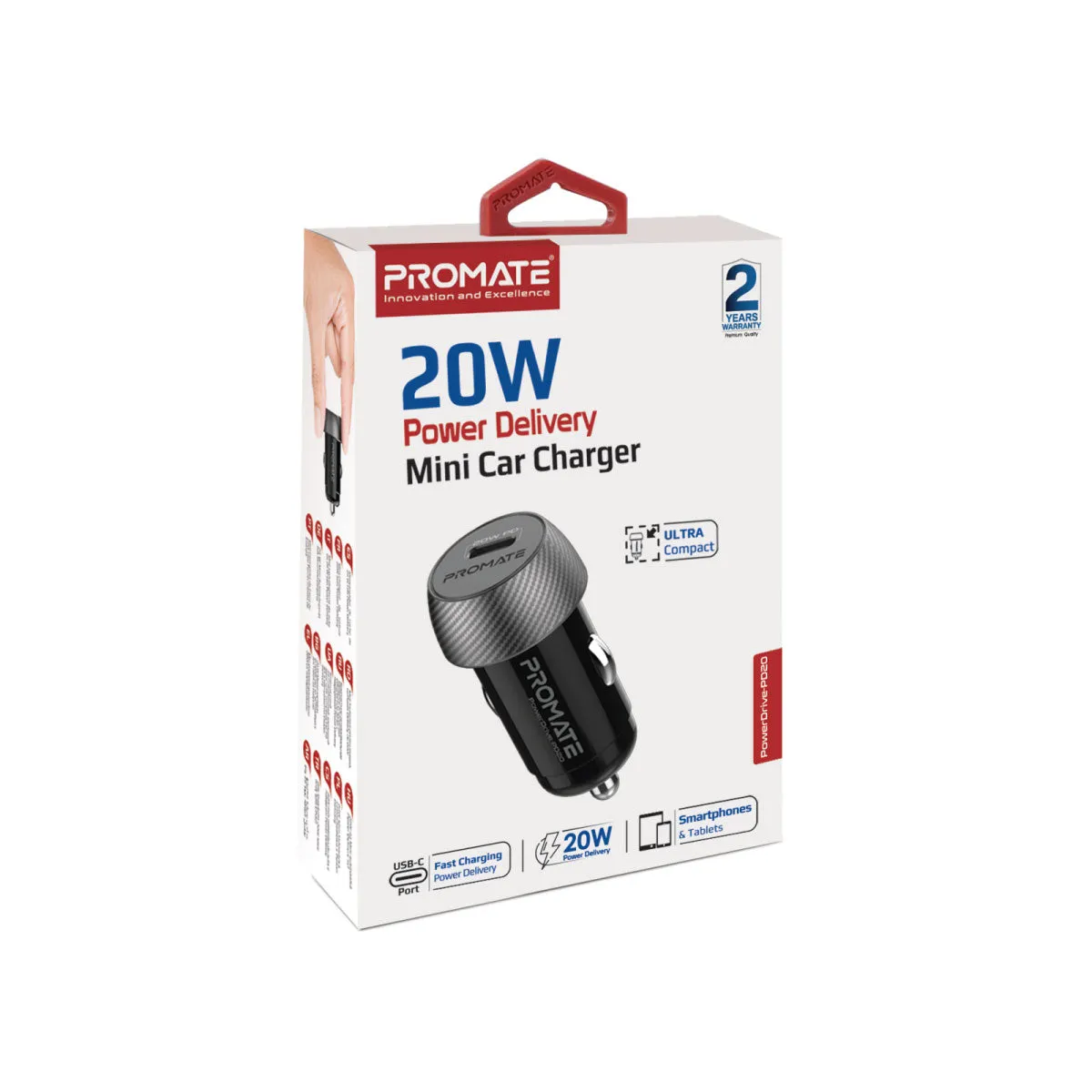 20W Mini Car Charger with Power Delivery
