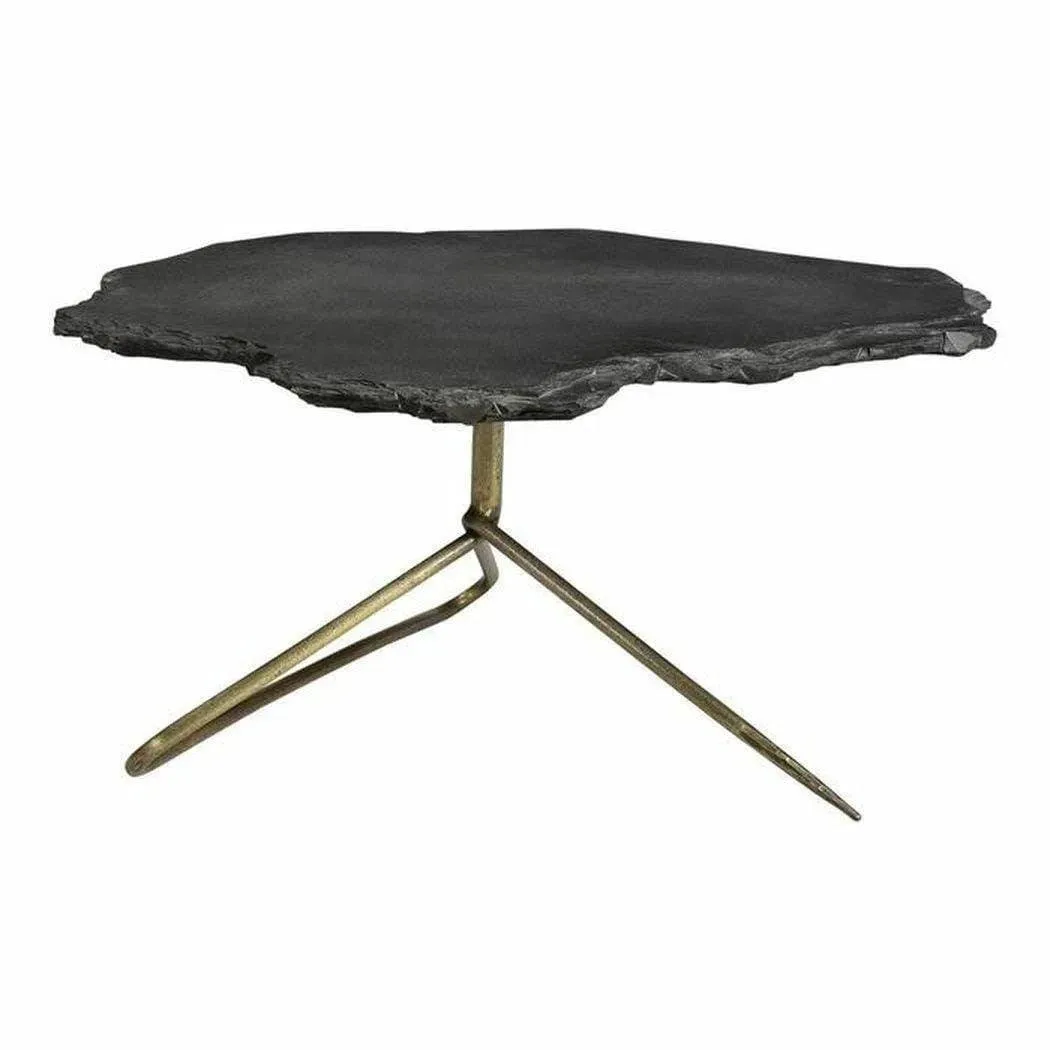 37 Inch Coffee Table Black Industrial