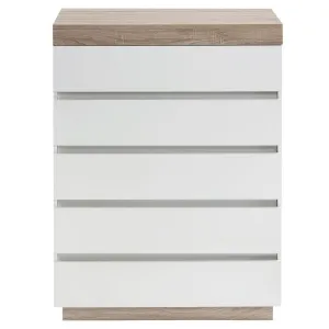 5 Drawer Ashley Coastal Tallboy White
