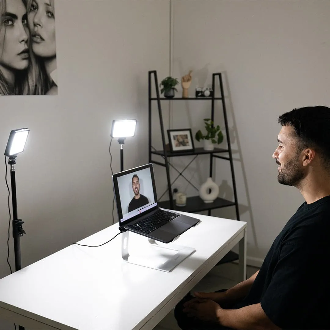 5.5" LED Photography Video Youtube Zoom Lighting Kit with Floor Stands - Crystal Air