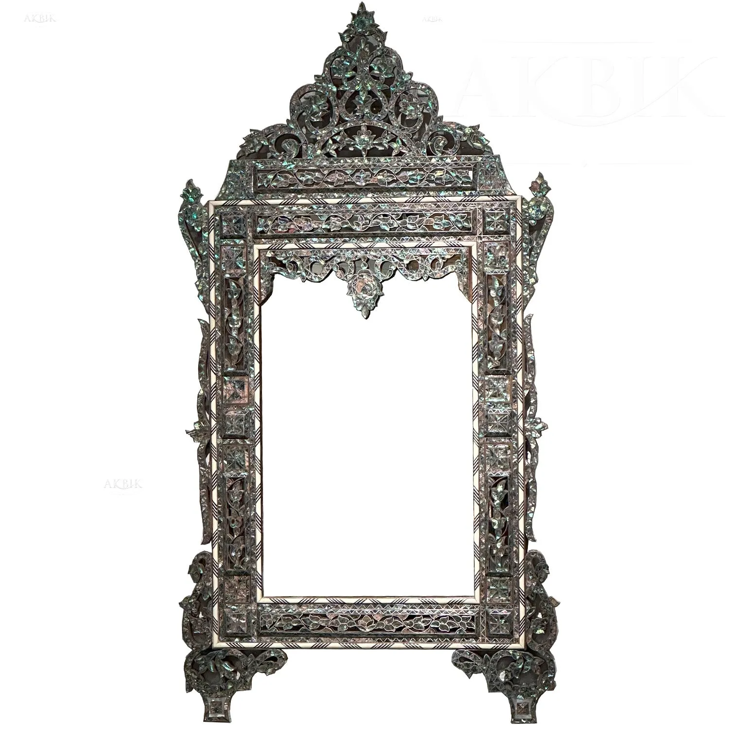 Abalone Inlaid Mirror - Aura of The Sea Design