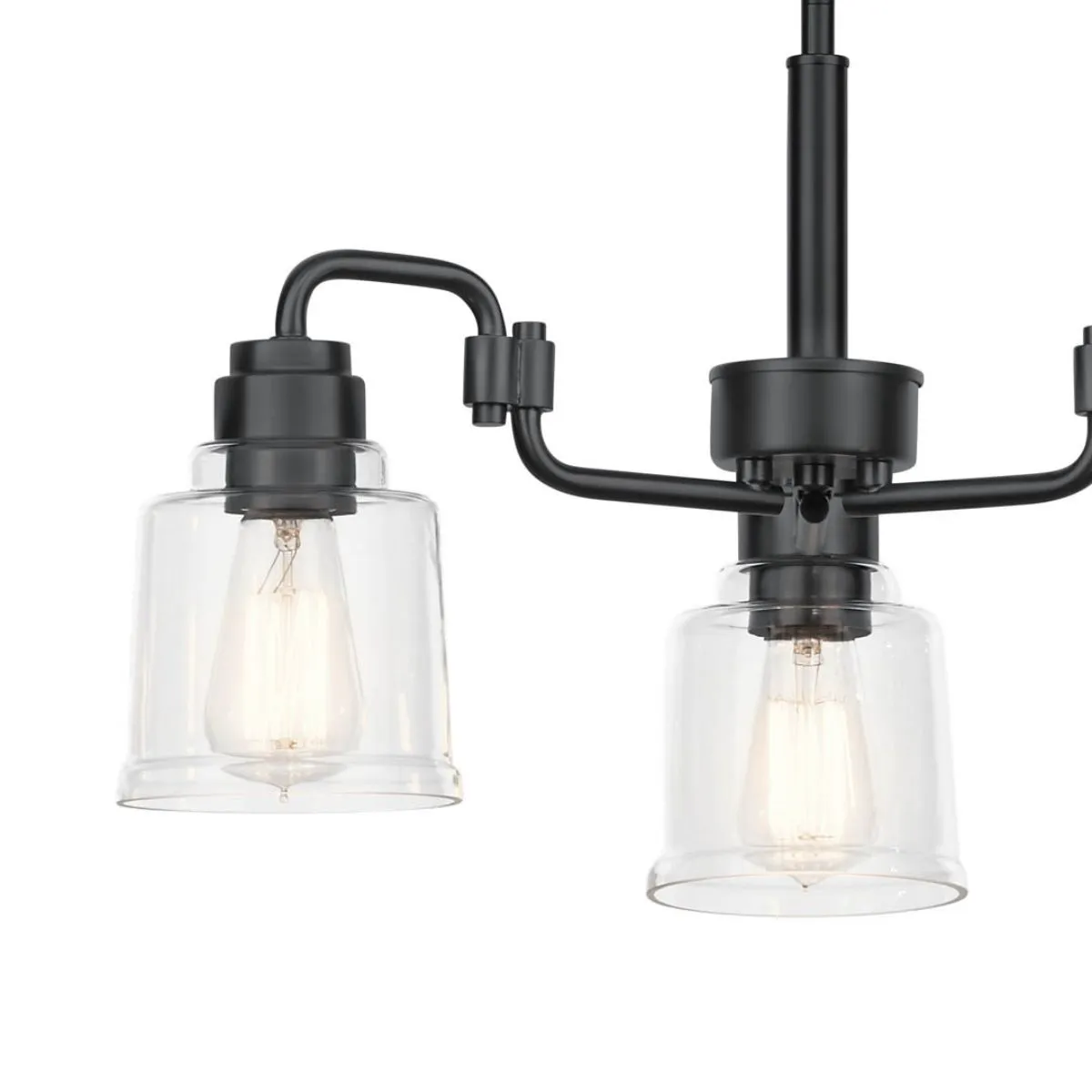 Aivian 23 in. 3 Lights Chandelier Black finish