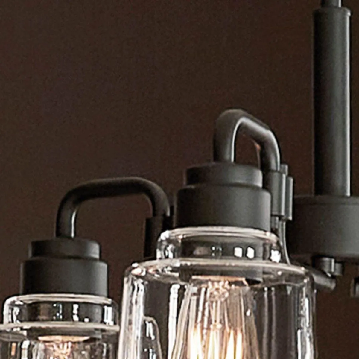 Aivian 23 in. 3 Lights Chandelier Black finish