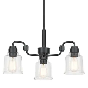 Aivian 23 in. 3 Lights Chandelier Black finish
