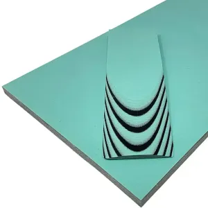 AmeraGrip G10 with Nitrile Rubber- Tiffani Blue w/ Black Nitrile- 1/4" Sheets