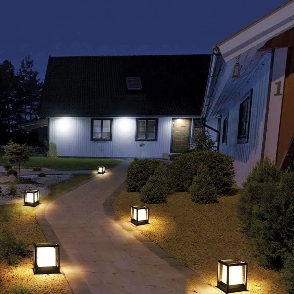 ANKUR HOUSA SQUARE ALUMINIUM OUTDOOR GATE LIGHT / PILLAR POST LIGHT