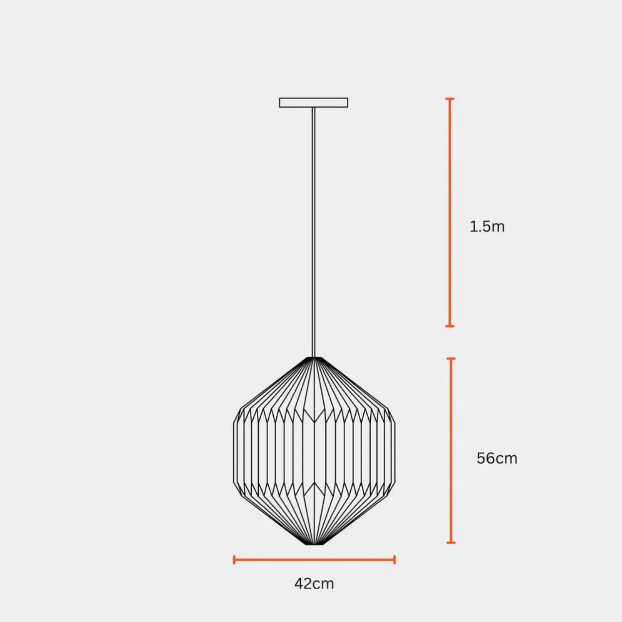 ANKUR NEBULA ORIGAMI PENDANT LIGHT- PAPER HANDPLEATING HANGING LIGHT