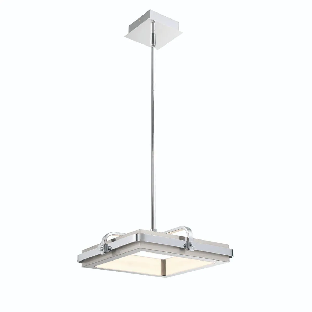 Annilo 15 in. LED Pendant Light Chrome Finish