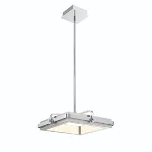 Annilo 15 in. LED Pendant Light Chrome Finish