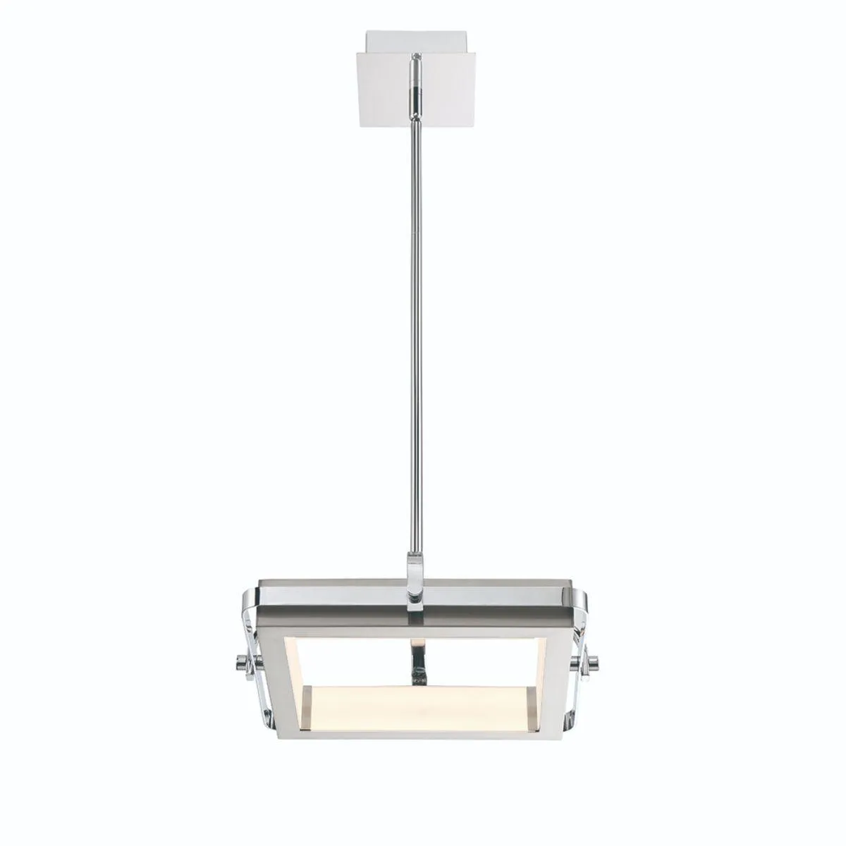 Annilo 15 in. LED Pendant Light Chrome Finish
