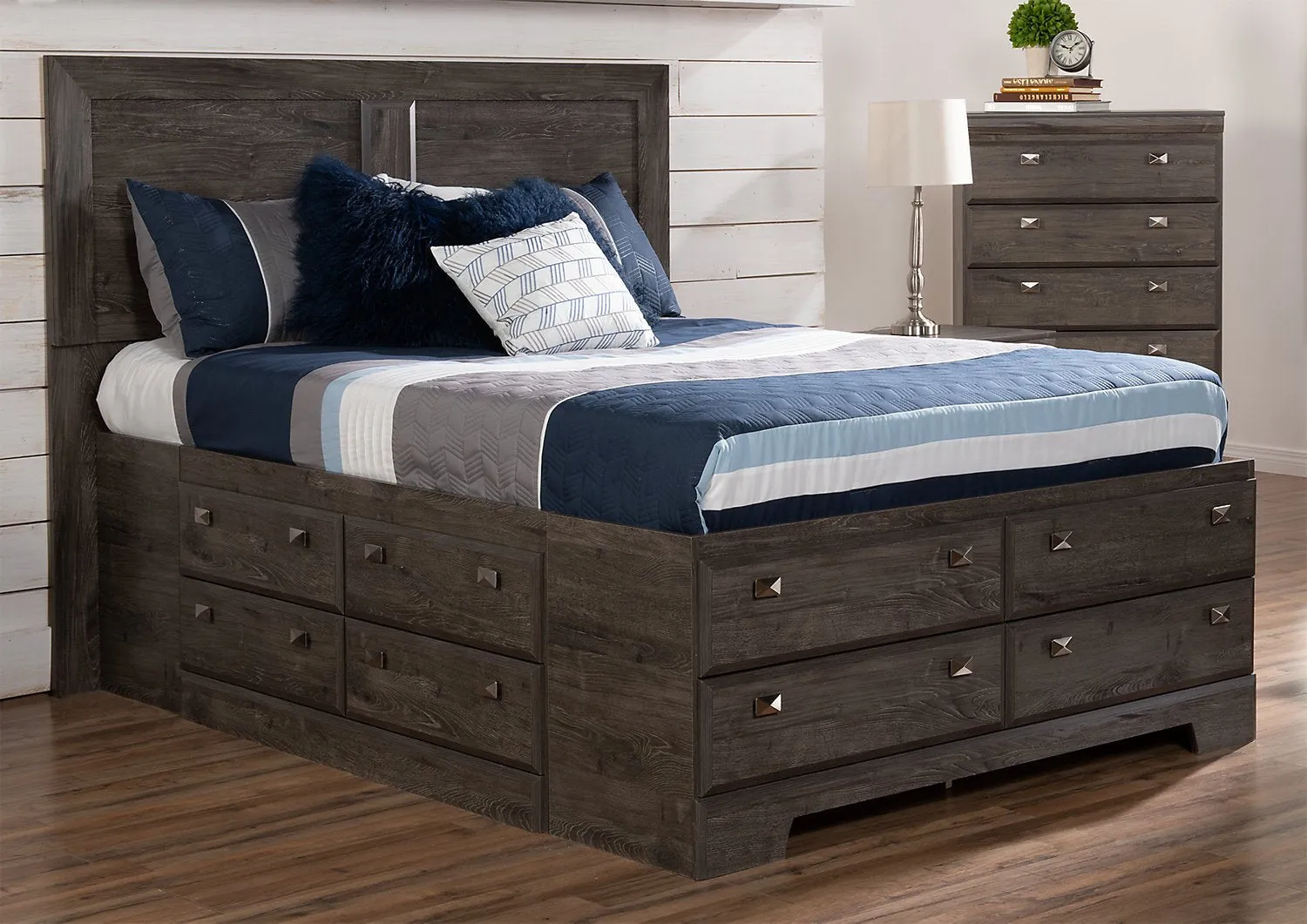 Appleton Full Storage Bed - Grey