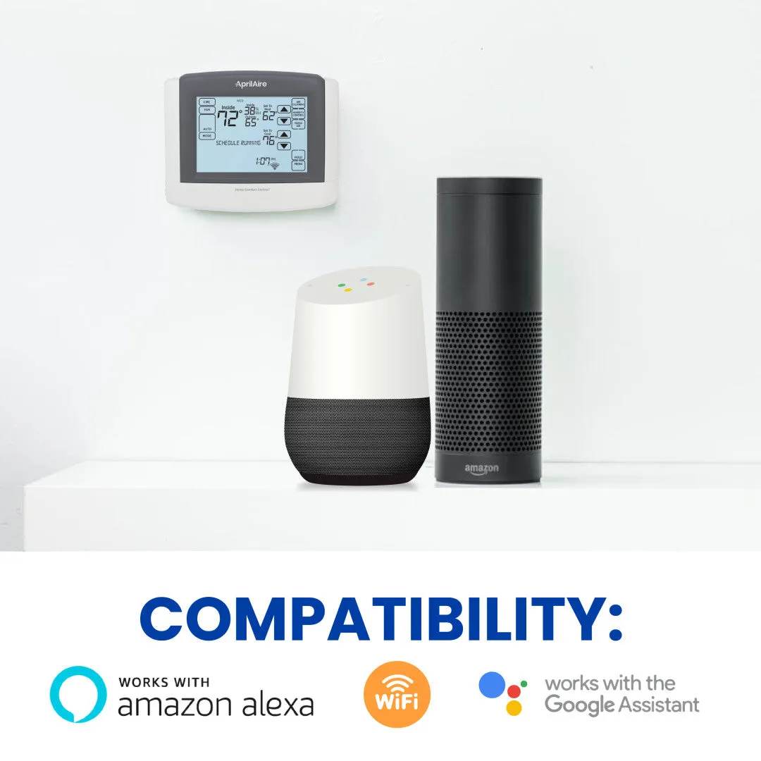 AprilAire 8910W Wifi Programmable Touch Screen, Indoor Air Quality Thermostat, Works with Amazon Alexa and Google Assistant