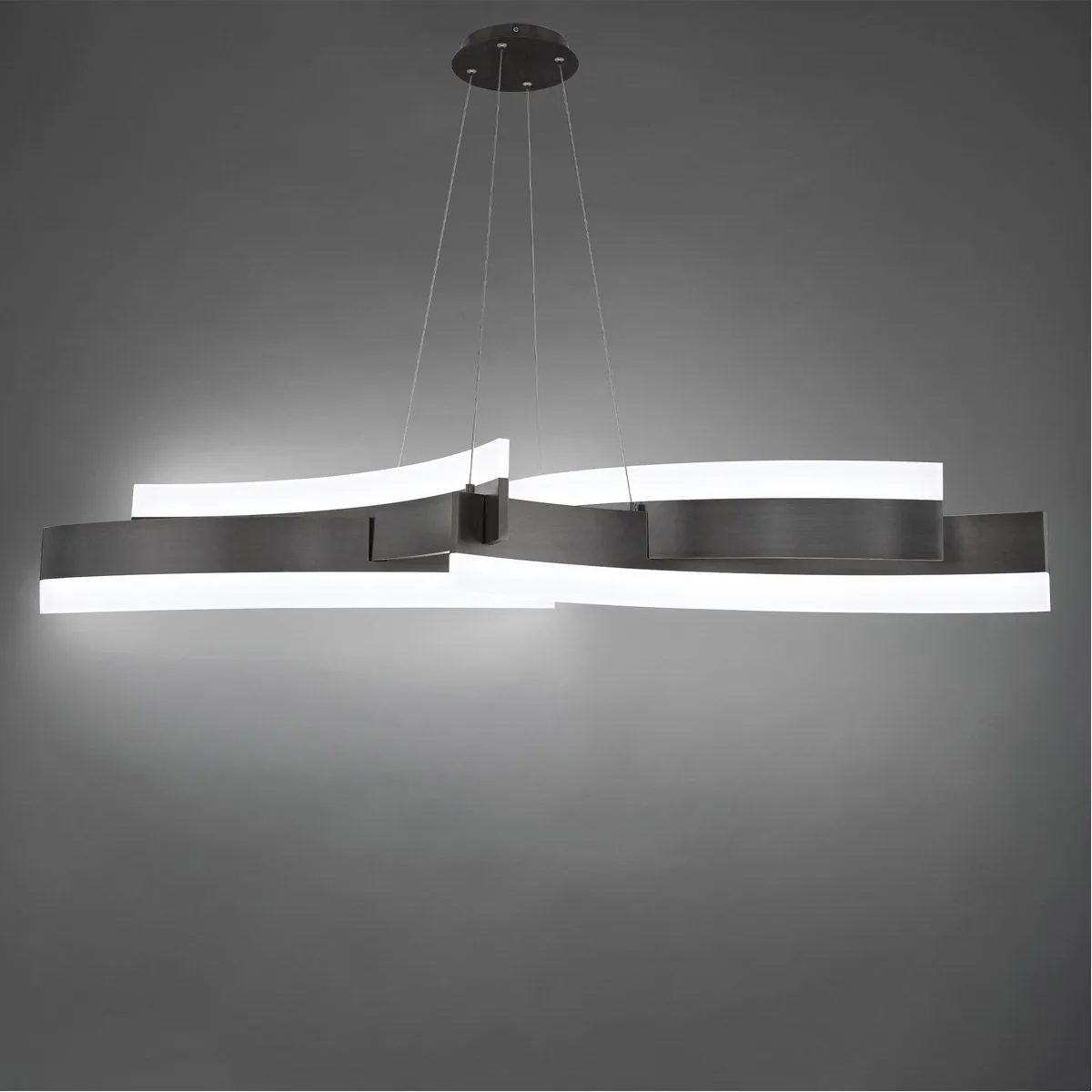 Arcs 58 in. LED Pendant Light Black Finish