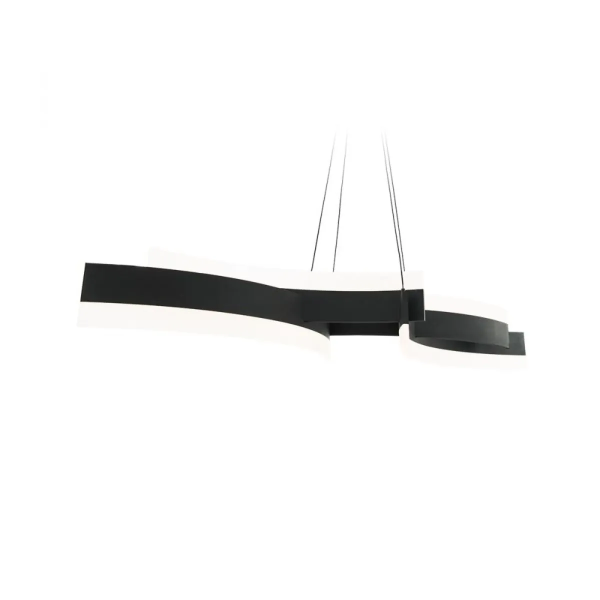 Arcs 58 in. LED Pendant Light Black Finish