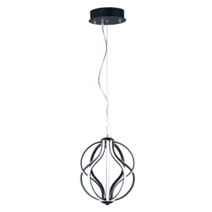 Aura 12 in. LED Pendant Light Black finish