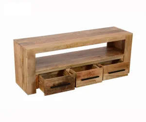 AVALON INDIAN WOODEN ZEN MANGO RUSTIC T.V CABINET L