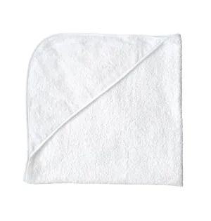 Baby Hooded Square Towel White Plain 90/90cm