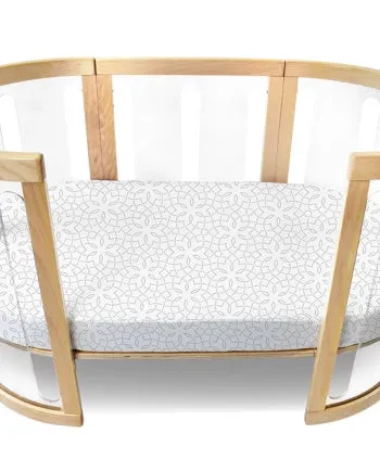 Babyhood Oval Jersey Cotton Fitted Sheet - Mosiac