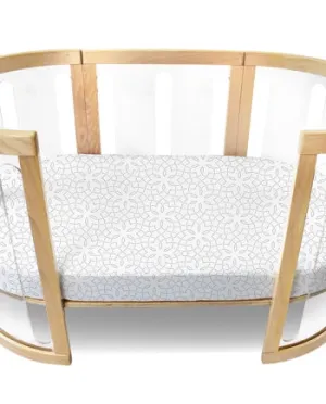 Babyhood Oval Jersey Cotton Fitted Sheet - Mosiac