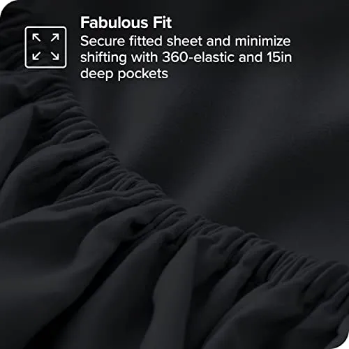 Bare Home Full Sheet Set - 1800 Ultra-Soft Microfiber Full Bed Sheets -