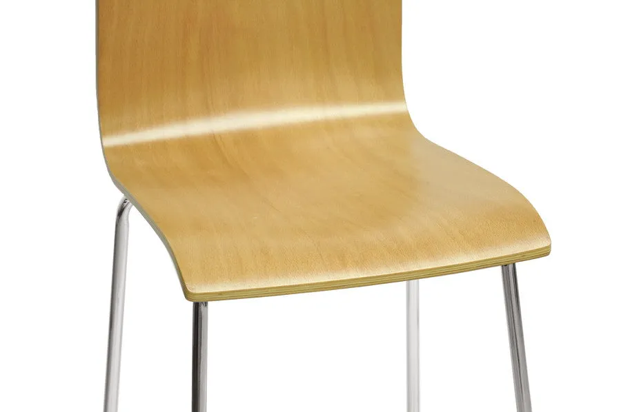 Baxton Studio Sydney Plywood Modern Bar Stool in Set of 2