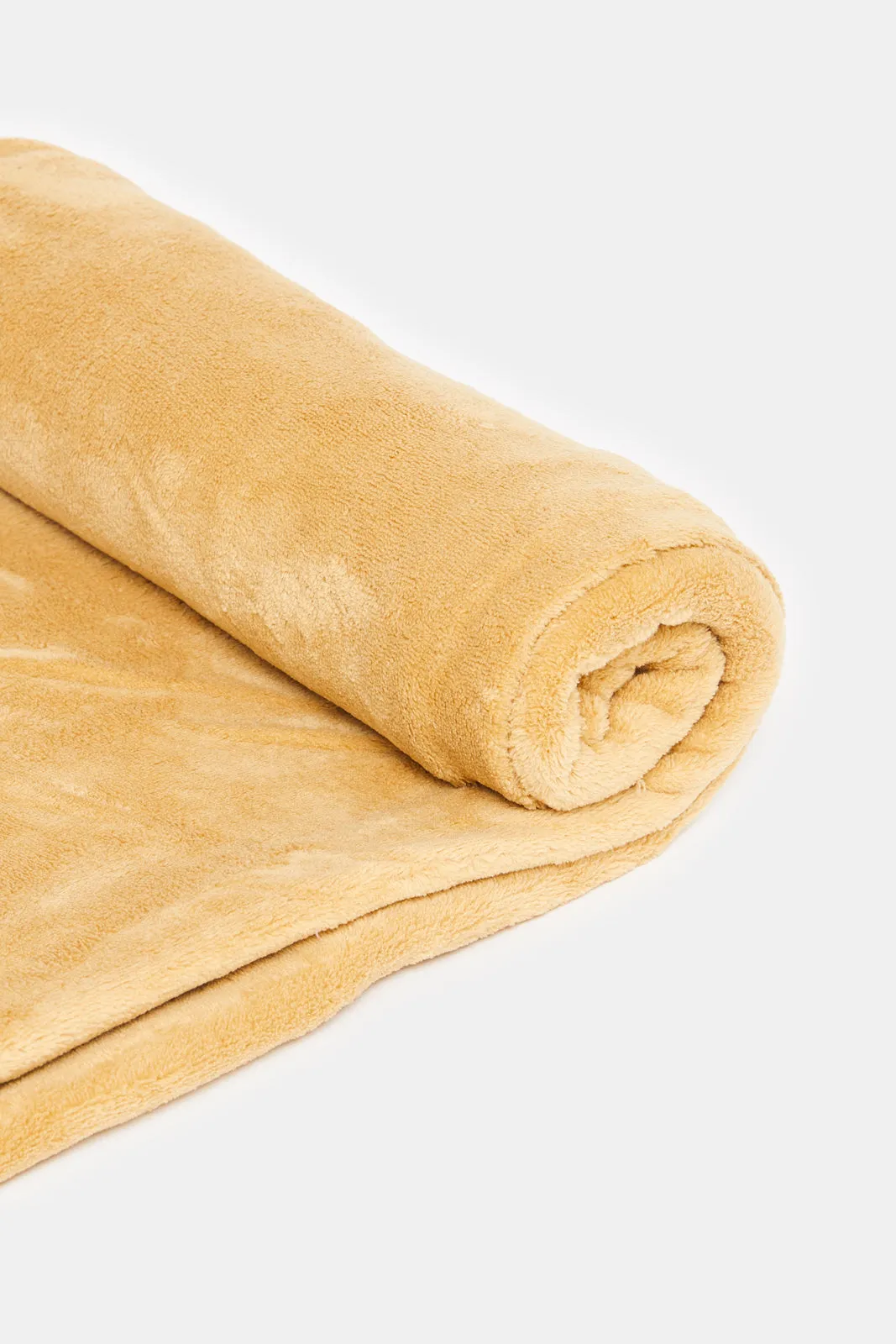 Beige Coral Fleece Blanket (Single Size)