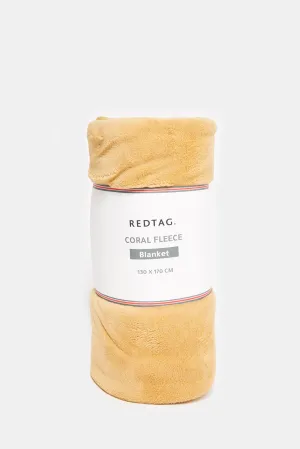 Beige Coral Fleece Blanket (Single Size)