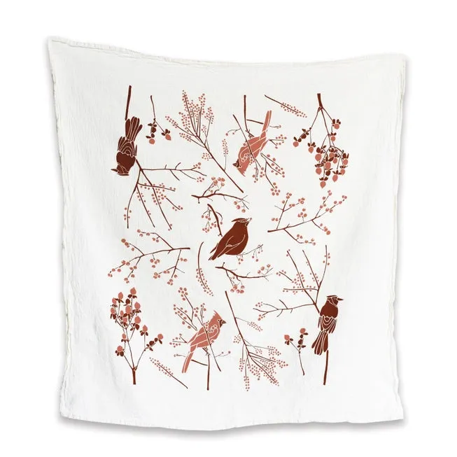 Birds   Berries Towel