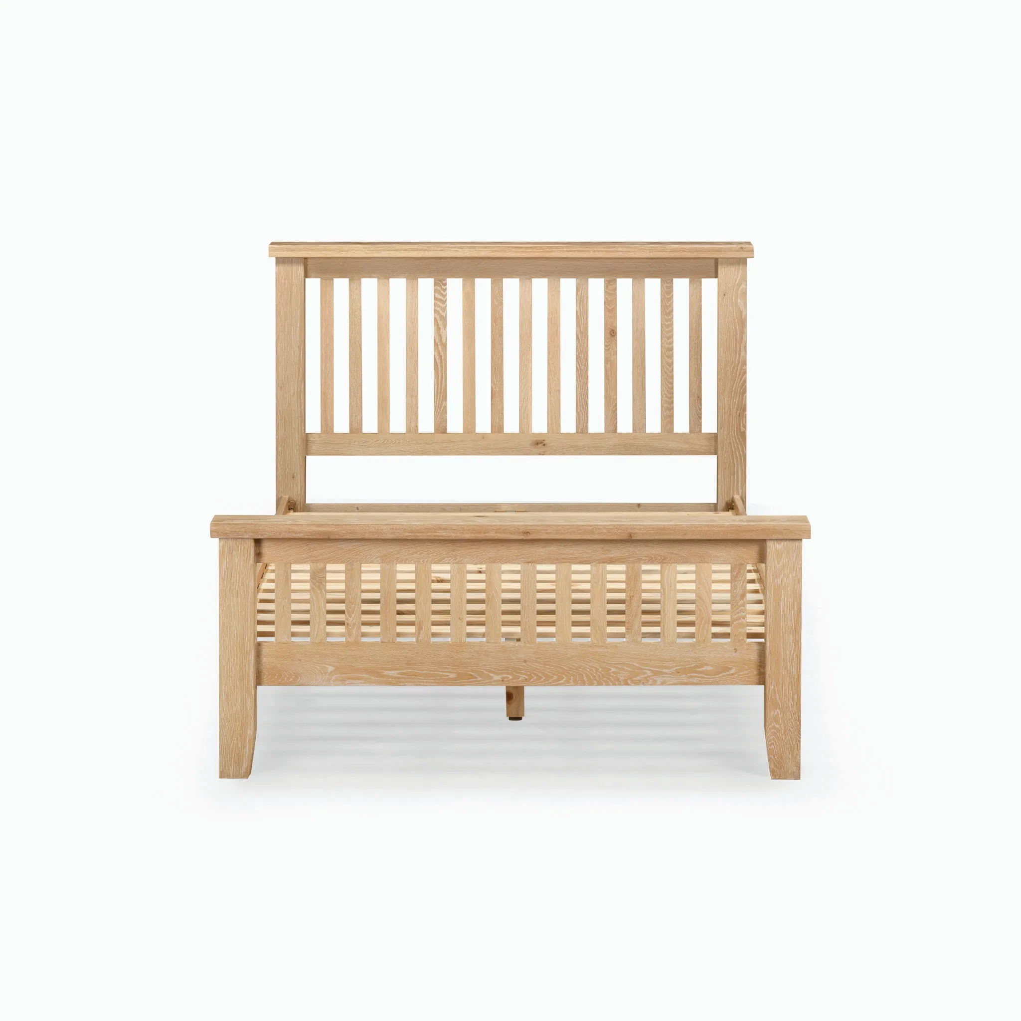 Burford 4ft 6" High-End Double Bed Frame in Natural Oak