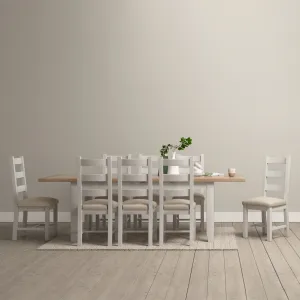 Burford 6-10 Seater Extending Dining Table in Pebble Grey