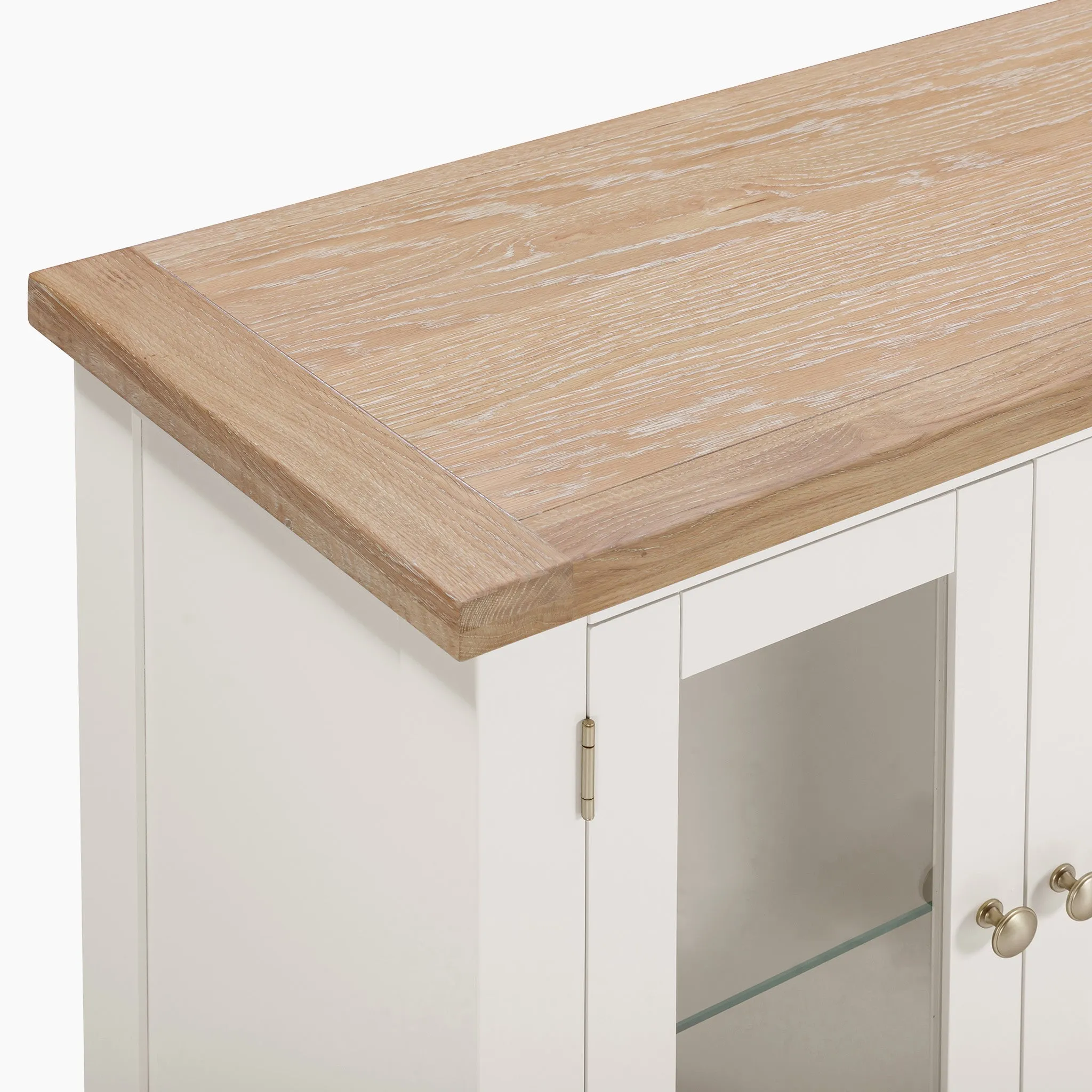Burford Grand Sideboard with Wine Rack in Warm White