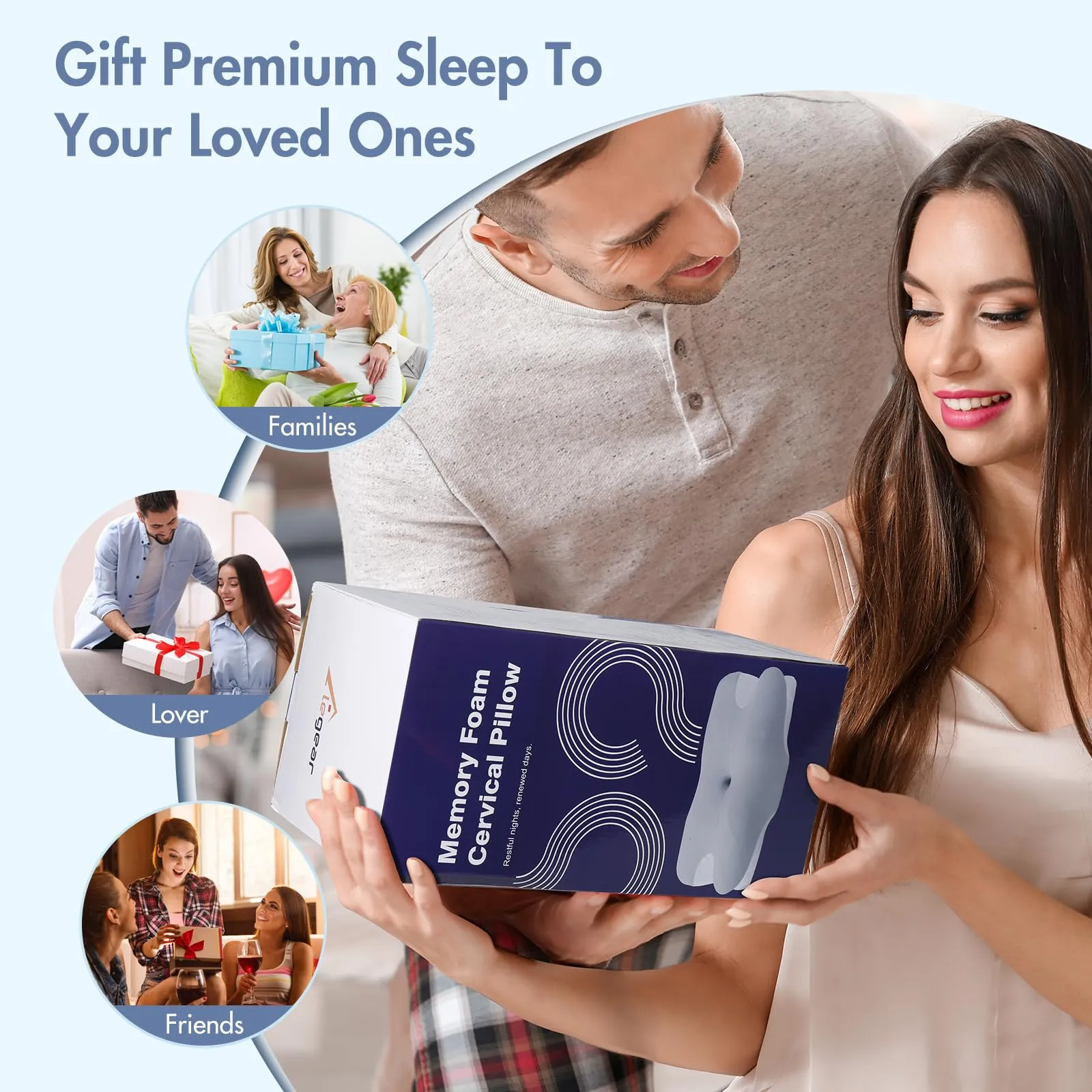 Butterfly Ergonomic Design Cervical Bed Pillow
