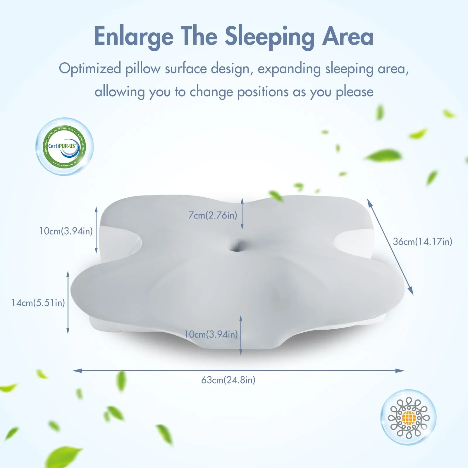 Butterfly Ergonomic Design Cervical Bed Pillow