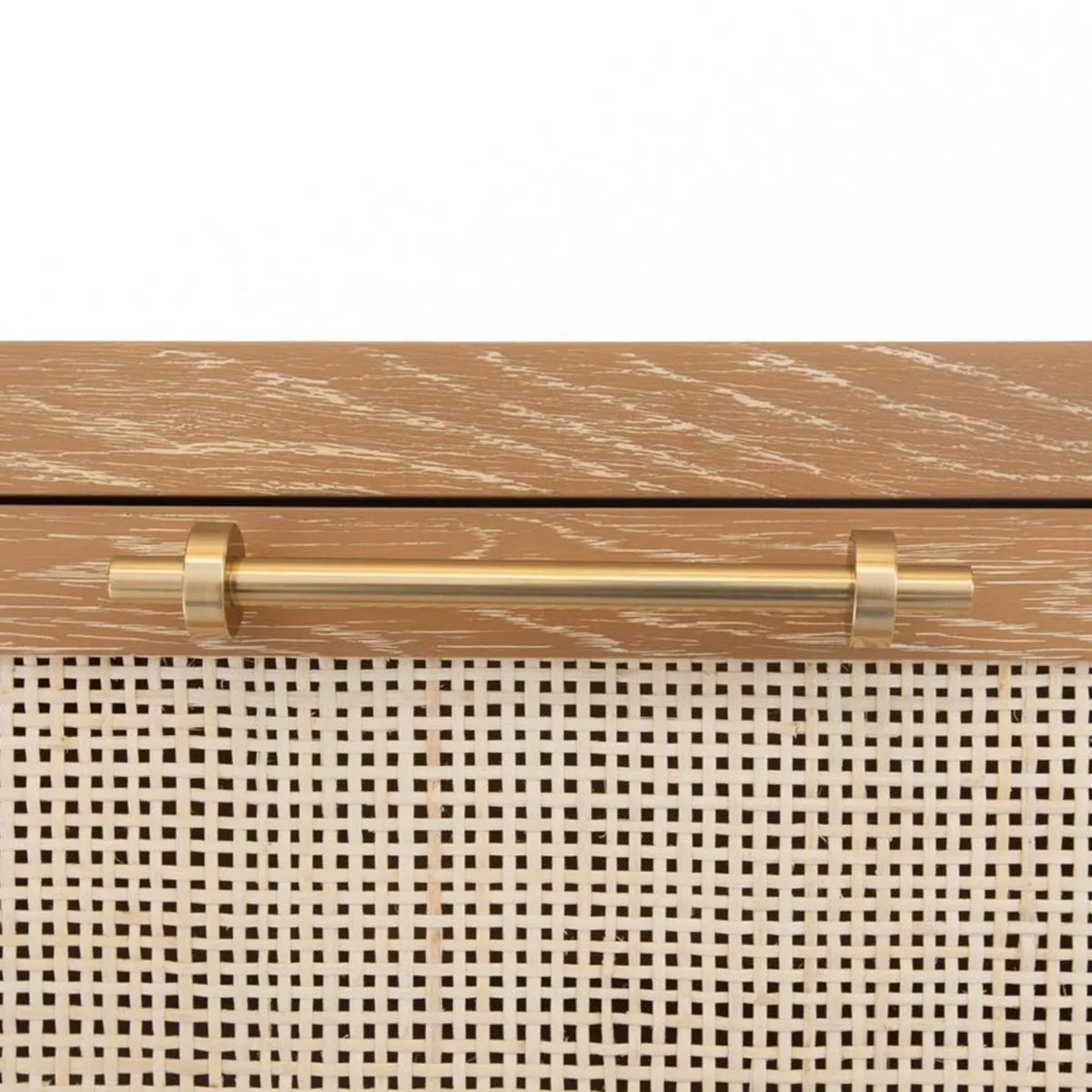 Carla Cerused Oak and Cane Dresser by Worlds Away