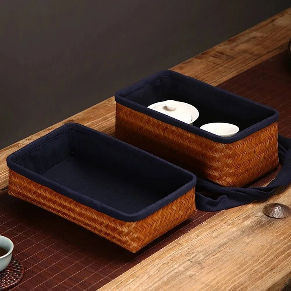 Chic Bamboo Retro Storage Box - Handcrafted Bamboo Collection Case