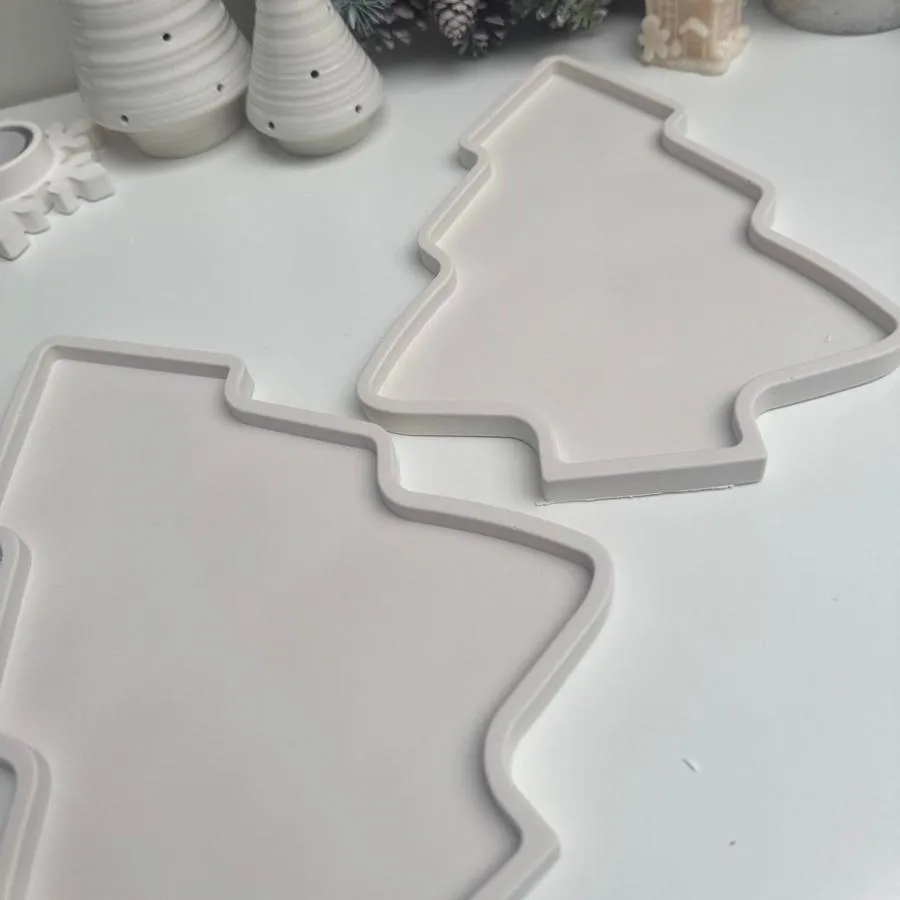 Christmas Tree Handcrafted Stone Serving Tray for Festive Home Decor