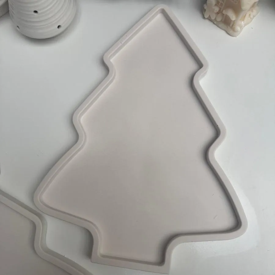 Christmas Tree Handcrafted Stone Serving Tray for Festive Home Decor