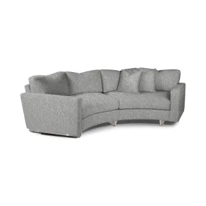 Clip 2 Two Arm Curved Sofa with Clear Acrylic Base