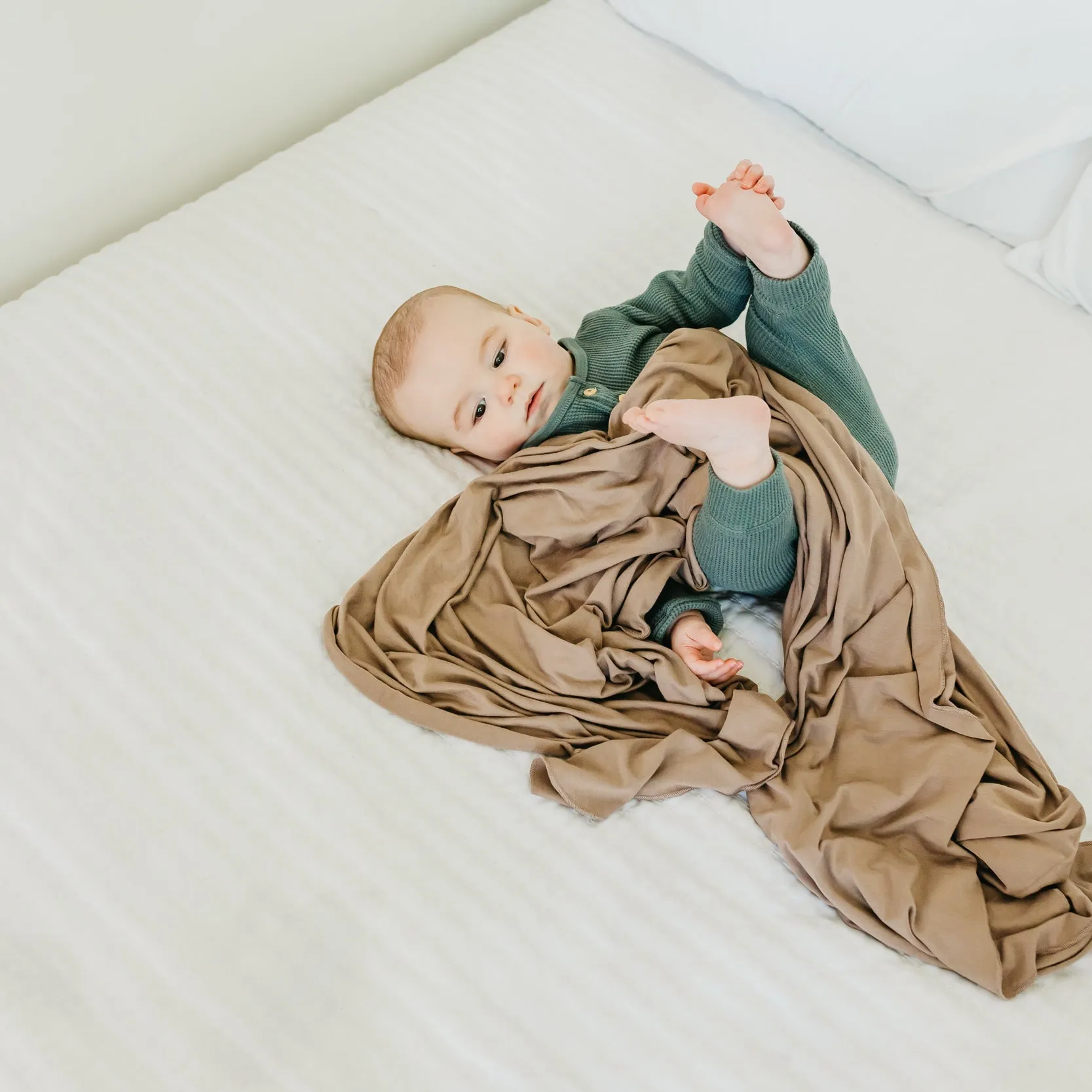 Copper Pearl Knit Swaddle Blanket | Gobi